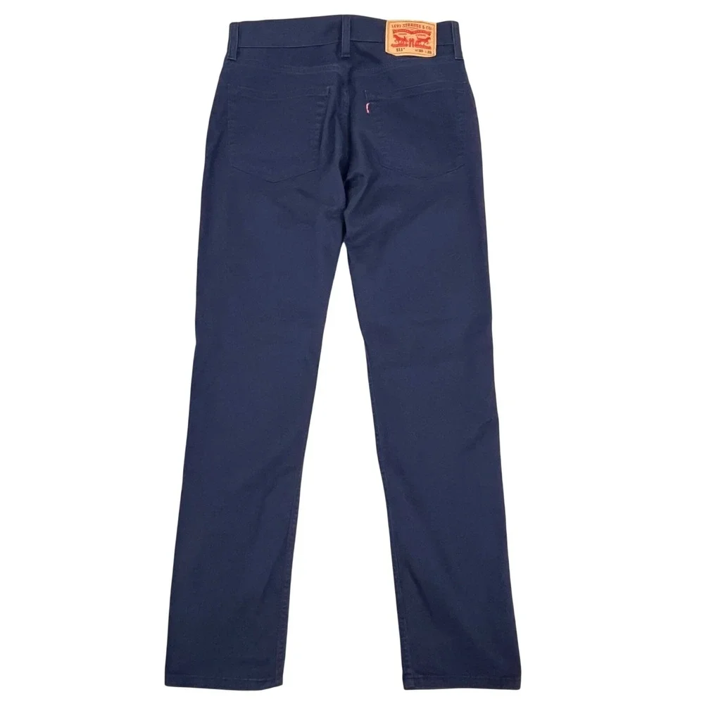 Levi's Mens 511 All Seasons Tech Pants 30x31 Navy Blue Slim Fit Stretch Jeans